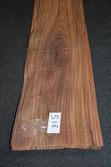 Santos palissander fineer 214 x 26-29 cm | 0.6 mm | 0,5885m&sup2;
