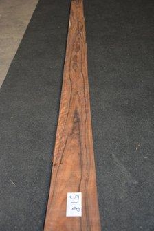 Santos palissander fineer 216 x 9-13 cm | 0.6 mm | 0,2376m&sup2;