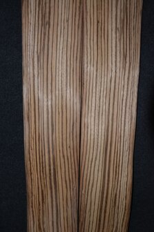 Zebrano fineer 120 x 13-14 cm | 0.6 mm | 0,162m&sup2; 