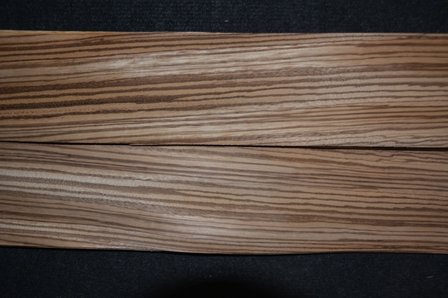 Zebrano fineer 225 x 9-13 cm | 0.6 mm | 0,25m&sup2; 