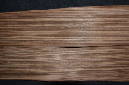 Zebrano fineer 243 x 13-14 cm | 0.6 mm | 0,33m&sup2;