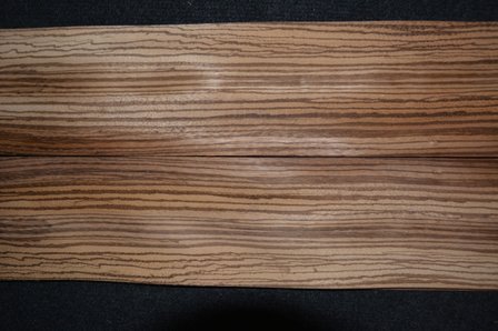 Zebrano fineer 195 x 11x11,5 cm | 0.6 mm | 0,22m&sup2; 