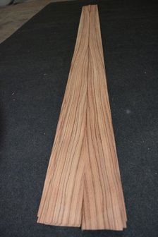 Zebrano fineer 280 x 9-12 cm | 0.6 mm | 0,294m&sup2;