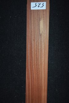 Rozenhout fineer 307 x 11-14 cm | 0.6 mm |0,382 m2 | kwartiers