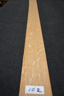 Europees eiken fineer 217 x 12 cm| 0.6mm | Kwartiers | 0,271m&sup2;