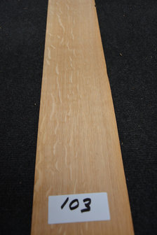 Europees eiken fineer 232 x 12-13 cm | 0.6mm | Kwartiers | 0,290m&sup2;