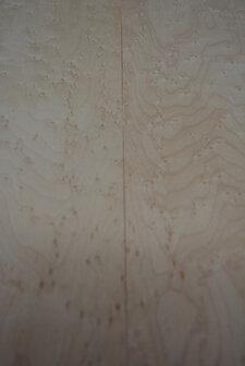 Esdoorn fineer 76 x 25cm | 0,188 m2 | 0.6 mm | Birdseye Maple Vogelaugen Ahorn