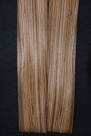 Zebrano fineer 120 x 13-14 cm | 0.6 mm | 0,162m² 
