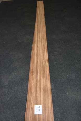 Zebrano fineer 243 x 13-14 cm | 0.6 mm | 0,33m²