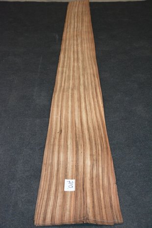 Zebrano fineer 290 x 28-29 cm | 0.6 mm | 0,83m²